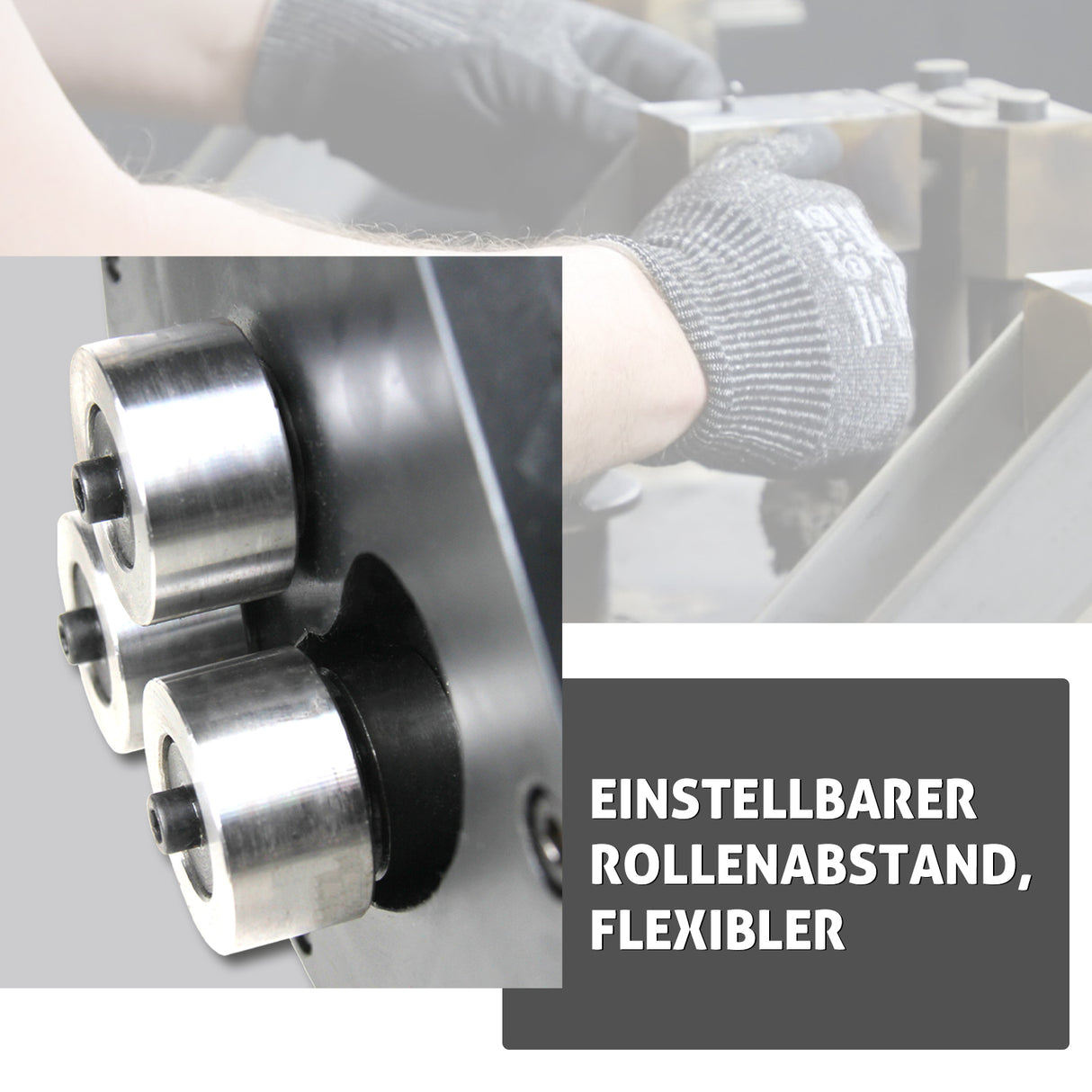 BOKA PR-5 Manual round bending machine, 3-roller bender for flat and round steel, bending radius 70 mm (2-3/4")