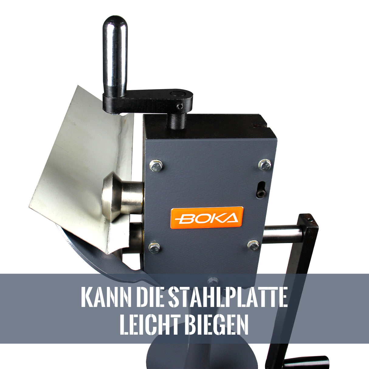 BOKA flanging machine RM-A, beading machine with rotating head, sheet metal processing machine table mountable