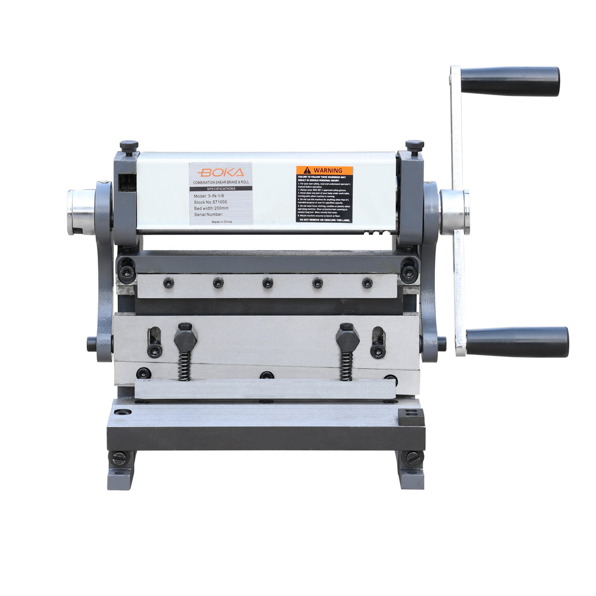 BOKA 3-in-1 Blechbearbeitungsmaschine 200mm, Tafelschere, Biegen & Rundbiegen, Metallbearbeitung, Vielseitige Universalmaschine für Werkstatt & Industrie, 3-IN-1/8