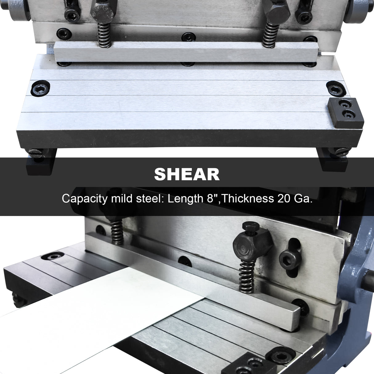 BOKA 3-in-1 Blechbearbeitungsmaschine 200mm, Tafelschere, Biegen & Rundbiegen, Metallbearbeitung, Vielseitige Universalmaschine für Werkstatt & Industrie, 3-IN-1/8