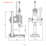 BOKA AP-1S Manuelle Dornpresse – 1T Tisch-Pressmaschine, robuste Konstruktion, einstellbare Presshöhe, ideal für Schmuckherstellung