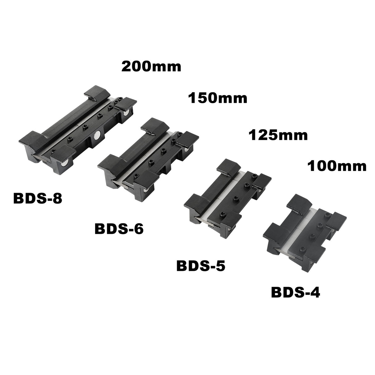 BOKA Biegevorrichtung für Schraubstock, 100–200 mm mit Segmentbiegefingern und Magnethalterung, Abkantbacken für präzises Blechbiegen bis 0–90°