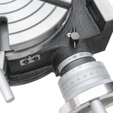 BOKA HV-10 Rundtisch 250 mm, horizontal & vertikal, MT3 Zentrierhülse, 6 T-Nuten, Präzisions-Teilapparat 360°, geeignet für Fräs- & Bohrarbeiten