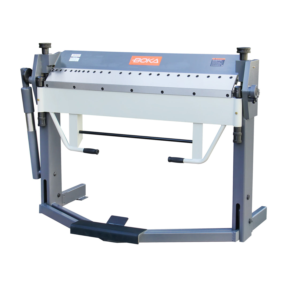 BOKA Abkantbank 1270mm 2,0mm Stahl Fußpedal segmentierter Oberbalken – manuelle Blechbiegemaschine 0–135°, stabile Konstruktion, für Werkstatt & präzise Metallbearbeitung,  PBB-5014