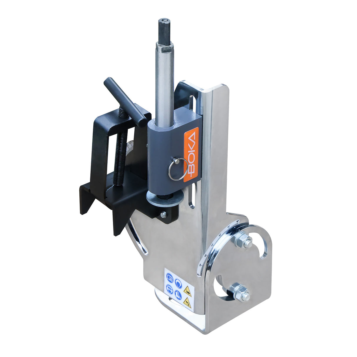 BOKA Rohrausklinker für Rundrohre bis 50 mm, Präzises Kerben 0–45° (Aluminium) / 0–60° (Stahl), mit integriertem Winkelmesser, PN-1/2S