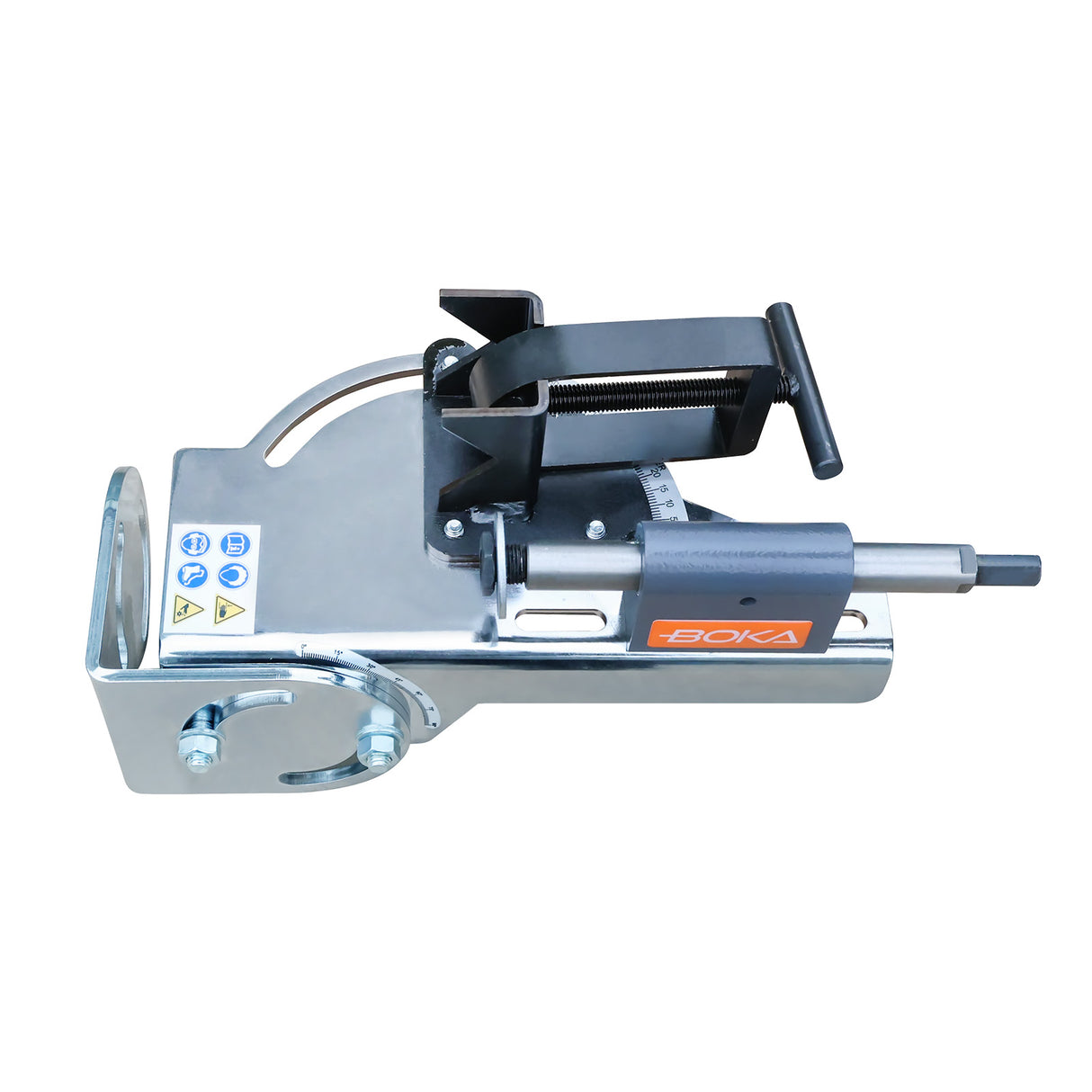 BOKA Rohrausklinker für Rundrohre bis 50 mm, Präzises Kerben 0–45° (Aluminium) / 0–60° (Stahl), mit integriertem Winkelmesser, PN-1/2S