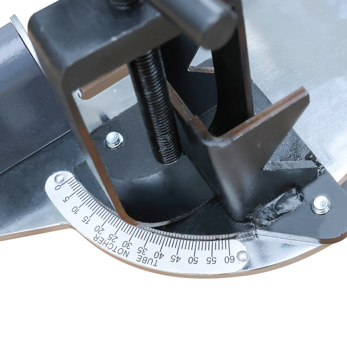 BOKA Rohrausklinker für Rundrohre bis 50 mm, Präzises Kerben 0–45° (Aluminium) / 0–60° (Stahl), mit integriertem Winkelmesser, PN-1/2S