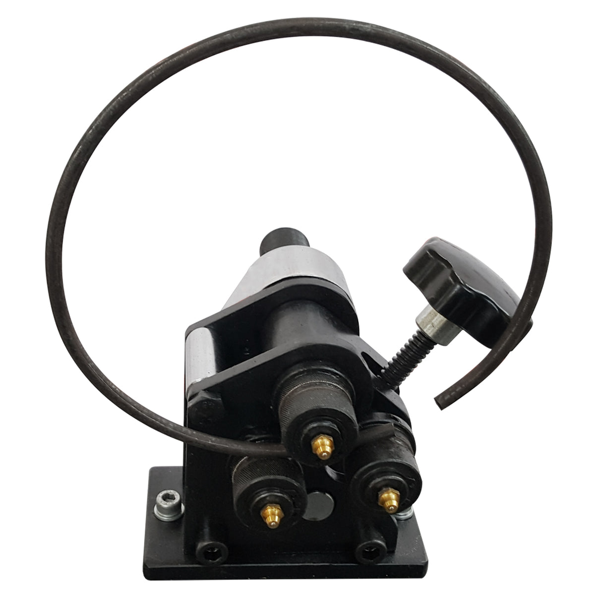 BOKA Ring-Rollenbieger, Rundstahl bis 6,5 mm & Flachstahl bis 25x4 mm, Mindestringdurchmesser 76 mm, benutzerfreundliche Rollenbiegemaschine PR-3