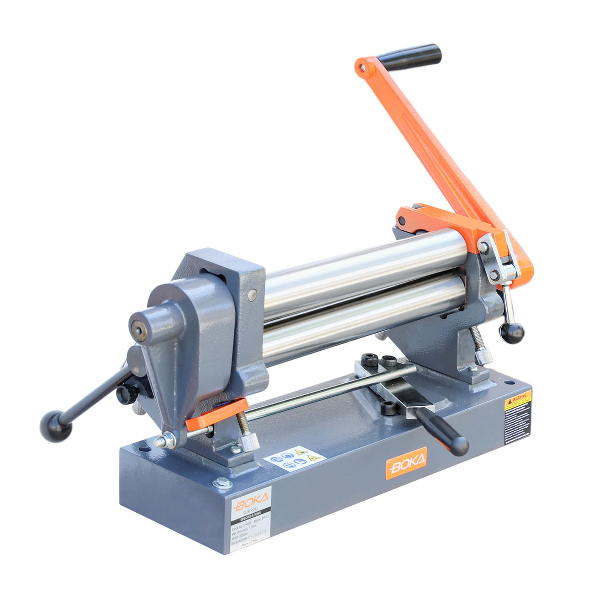 BOKA SR-12 Roll Bending Machine, 305mm Rolling Width, 1.5mm Capacity for Soft Steel, Manual Metal Bending Machine, Compact and Durable